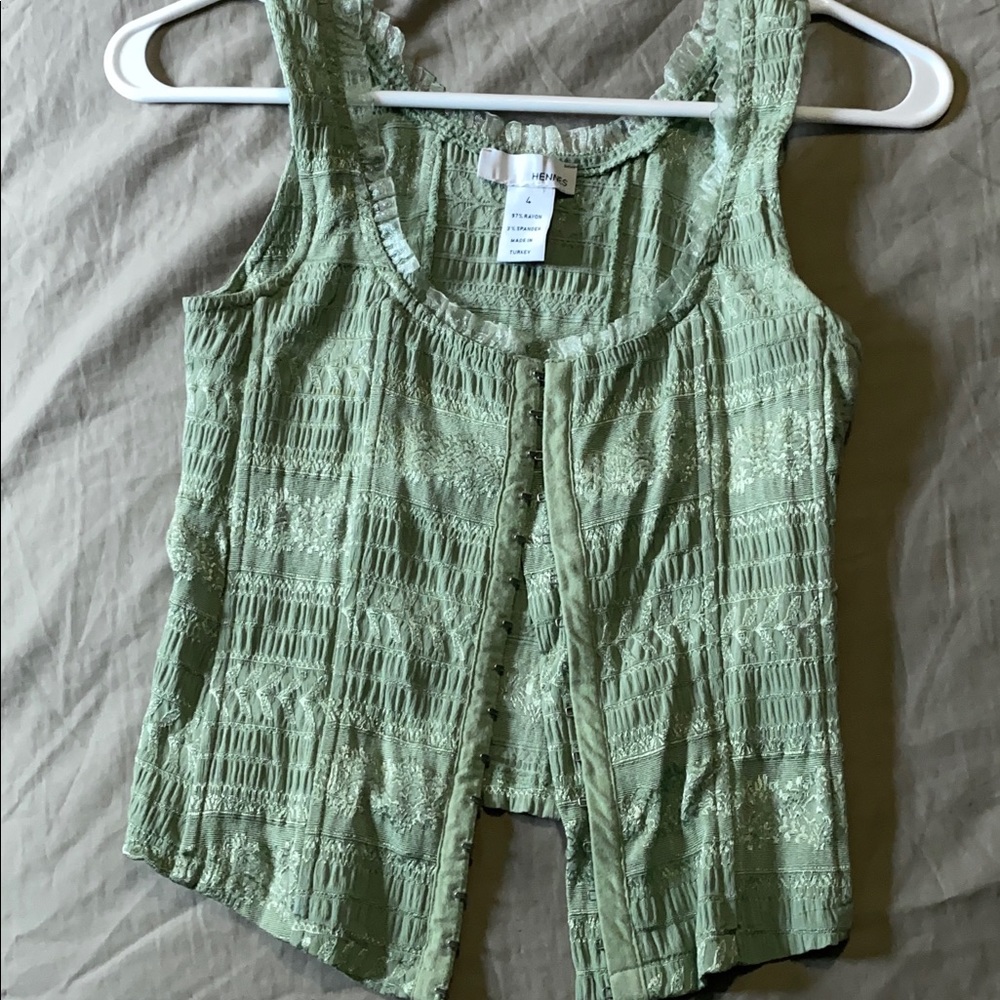 Sage Green Corset Top